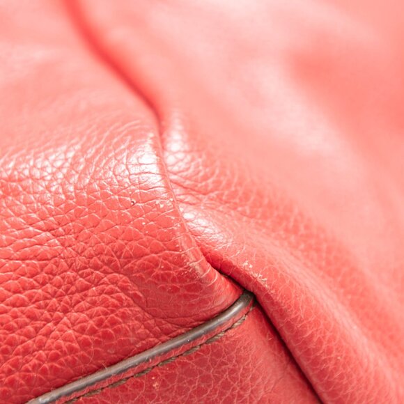 Kooba Shoulder Bag Pebbled Leather Convertible Side Panels Red - Picture 9 of 16